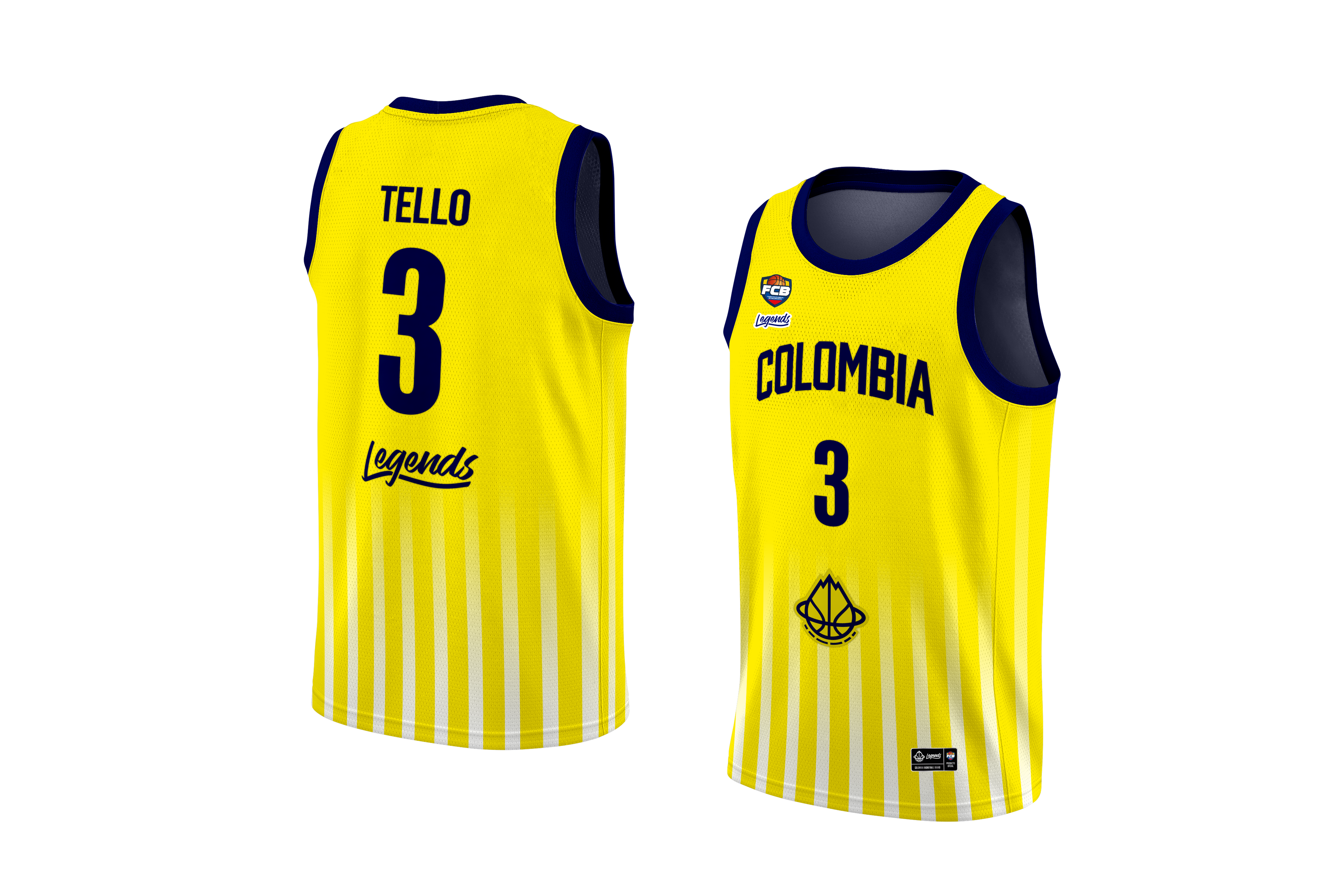 JERSEY COLOMBIA BASKETBALL -AMARILLO- FCB