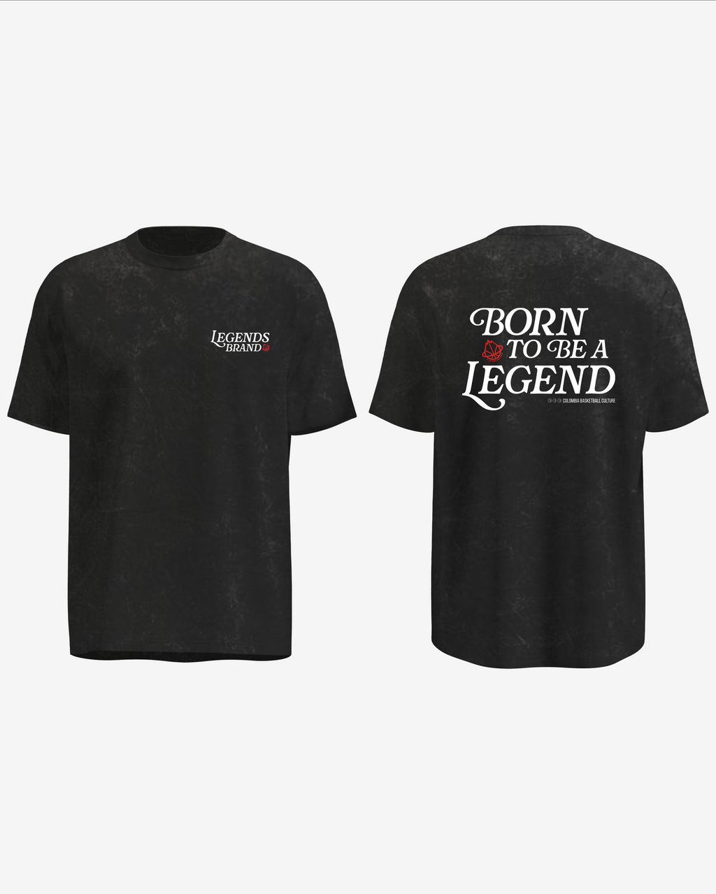 LEGENDS "BORN TO BE A"  TEE ACID WASH
