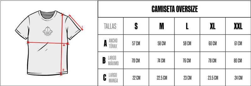 Guía de tallas CAMISETA LEGENDS ESSENTIALS